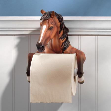 DESIGN TOSCANO Steady Stallion Bathroom Toilet Paper Holder JQ10174